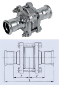Press fitting acero inoxidable